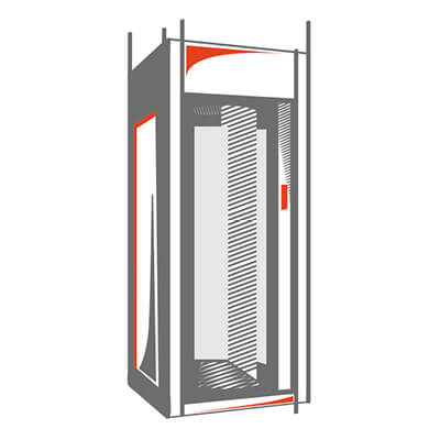 cabine di sicurezza quadrate